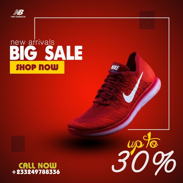 running shoes, sneakers, athletic shoes, sport shoes, training shoes, performance footwear, new arrival, sale promotion, minimalist, modern typography, energetic, bold, red, yellow